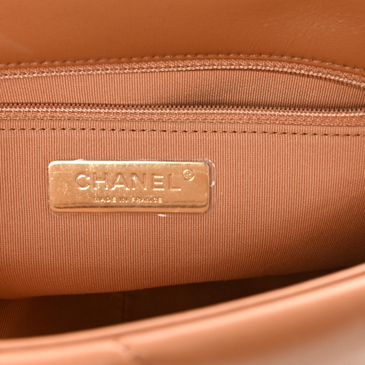 Lambskin Quilted Medium Chanel 19 Flap Brown