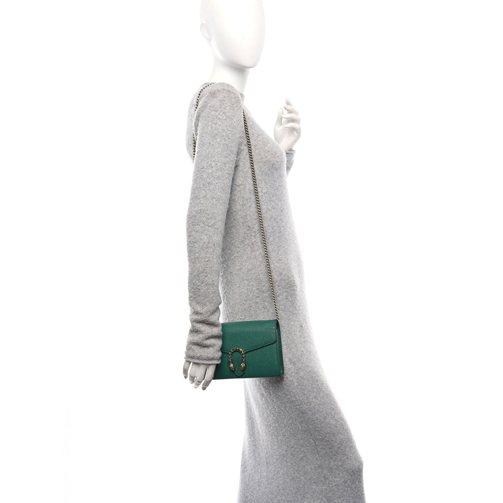 Calfskin Mini Dionysus Chain Wallet Emerald