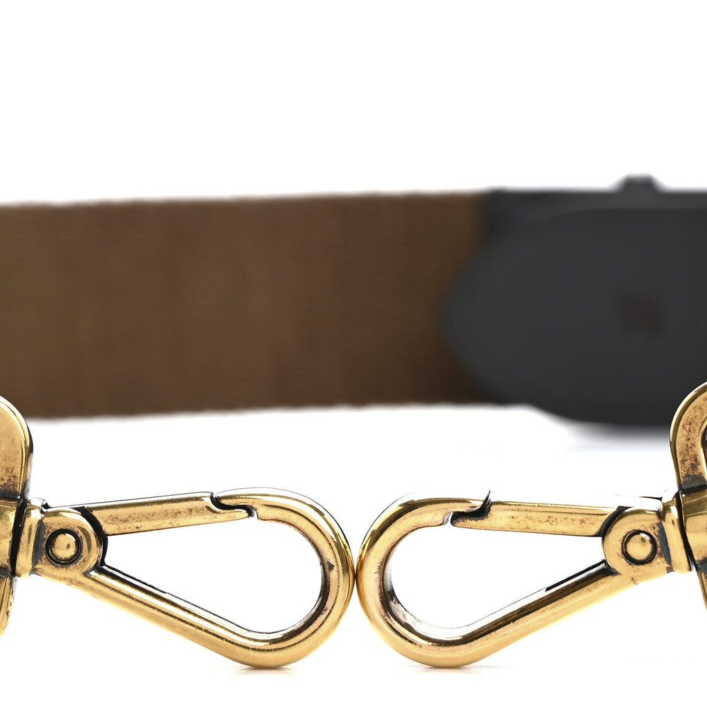 Ribbon Vitello Century FF 1974 Flat Studded Strap You Fango Marrone Ebano