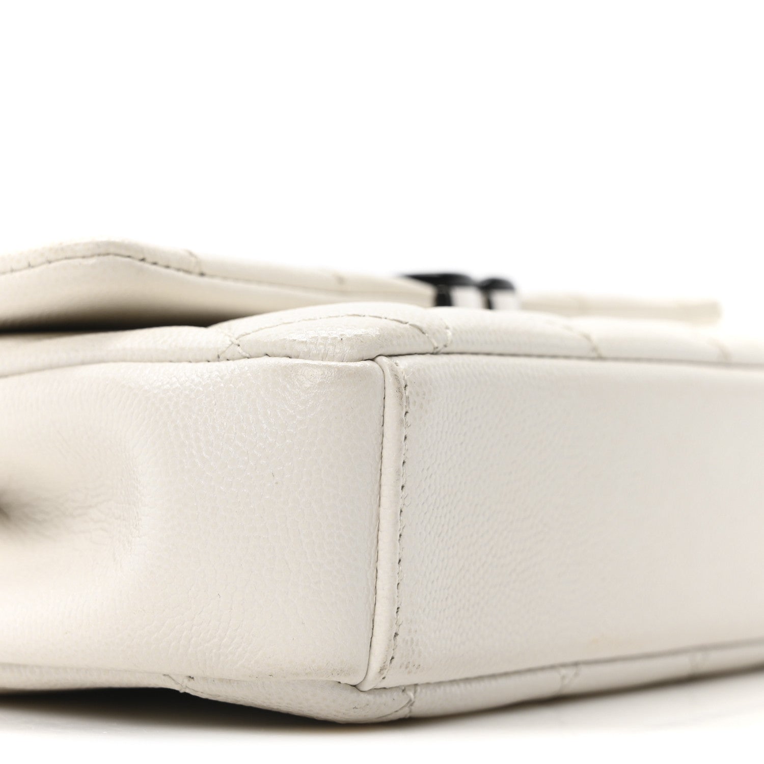 Caviar Quilted My Everything Small Flap White Black