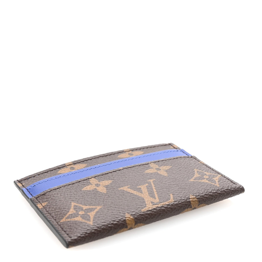 Monogram Macassar Double  Holder Indigo Blue