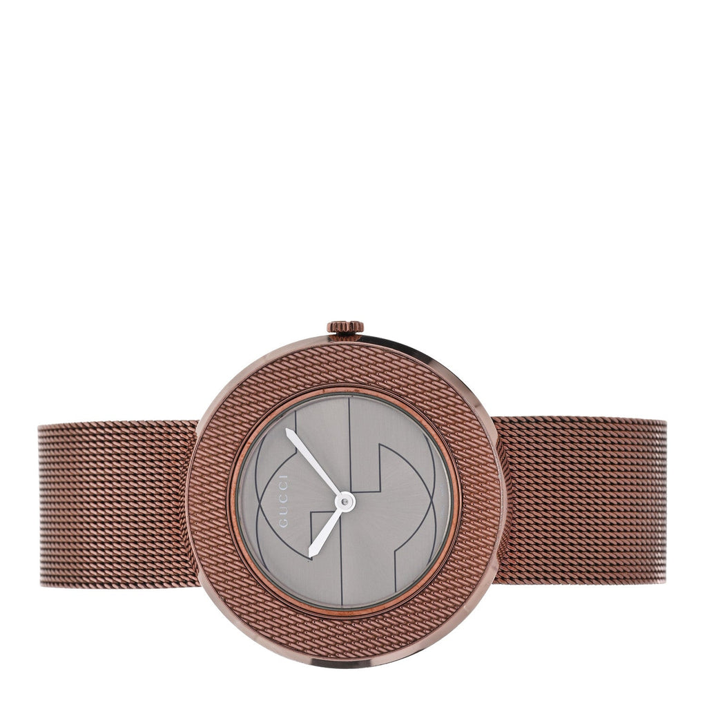 Stainless Steel 36mm U-Play Mesh Quartz Watch Bronze