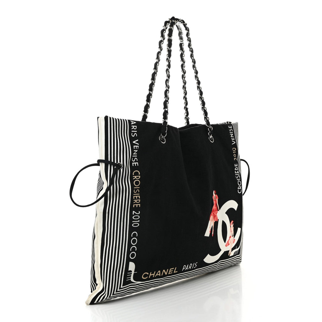Canvas CC Paris Venice Bon Bon Tote Black White