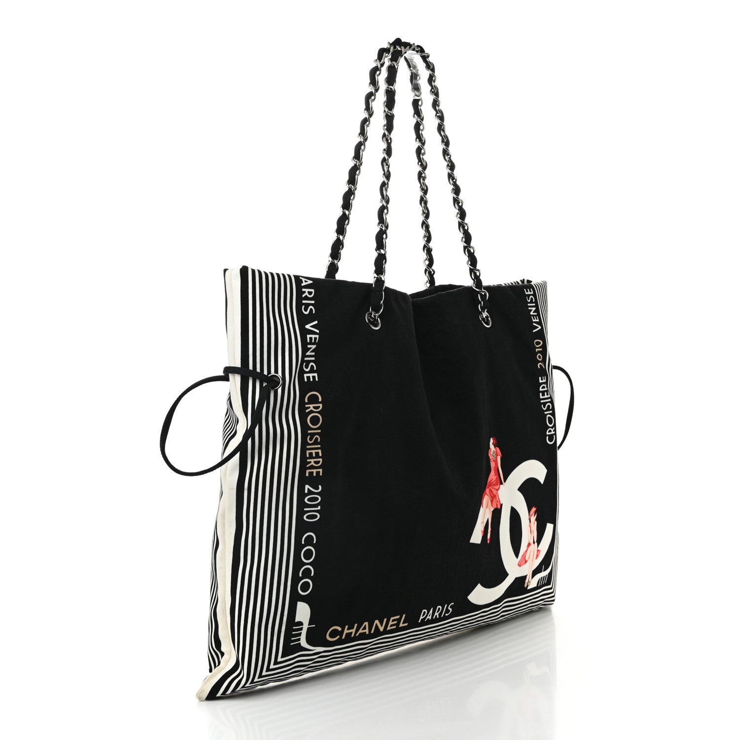 Canvas CC Paris Venice Bon Bon Tote Black White