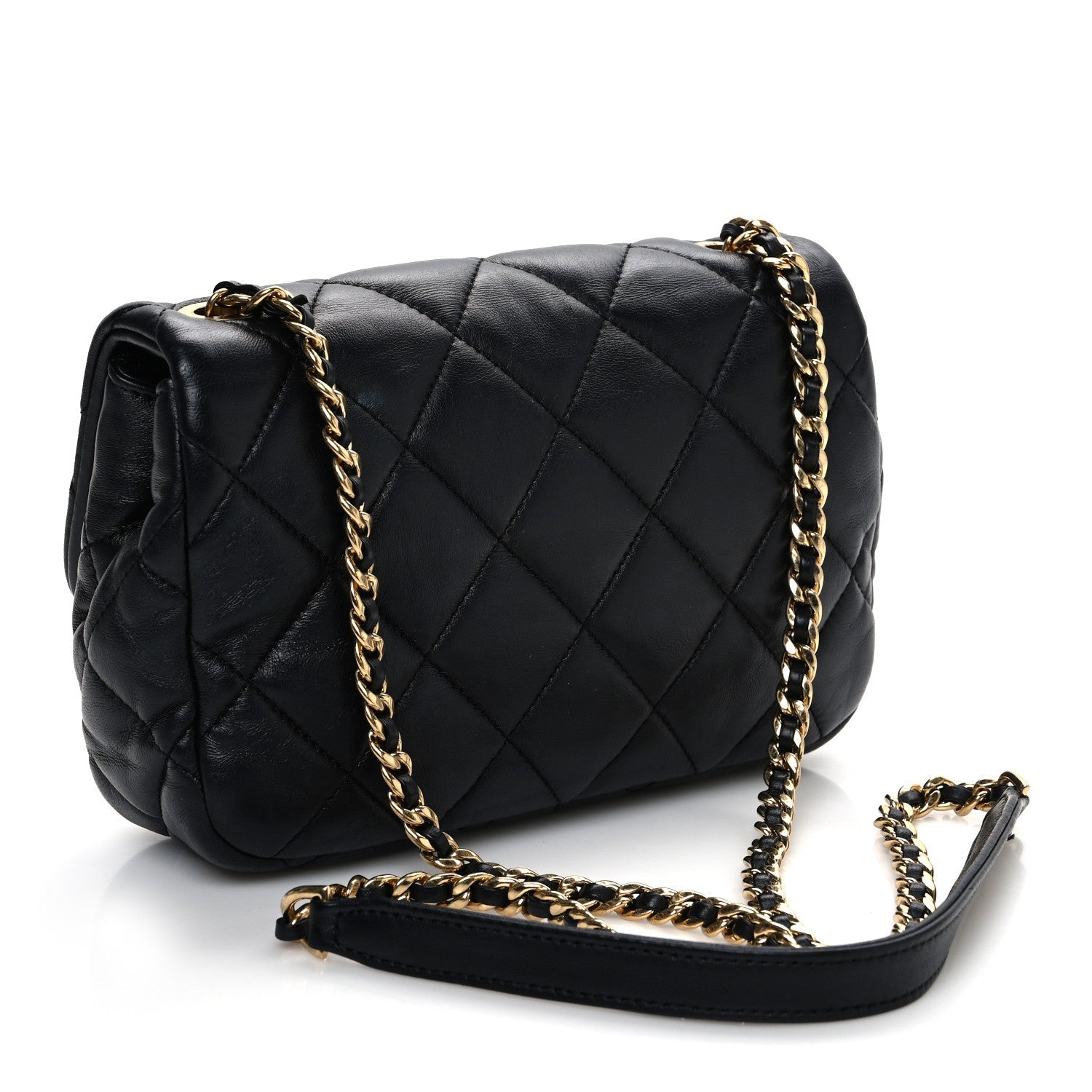 Lambskin Quilted Mini Flap Black