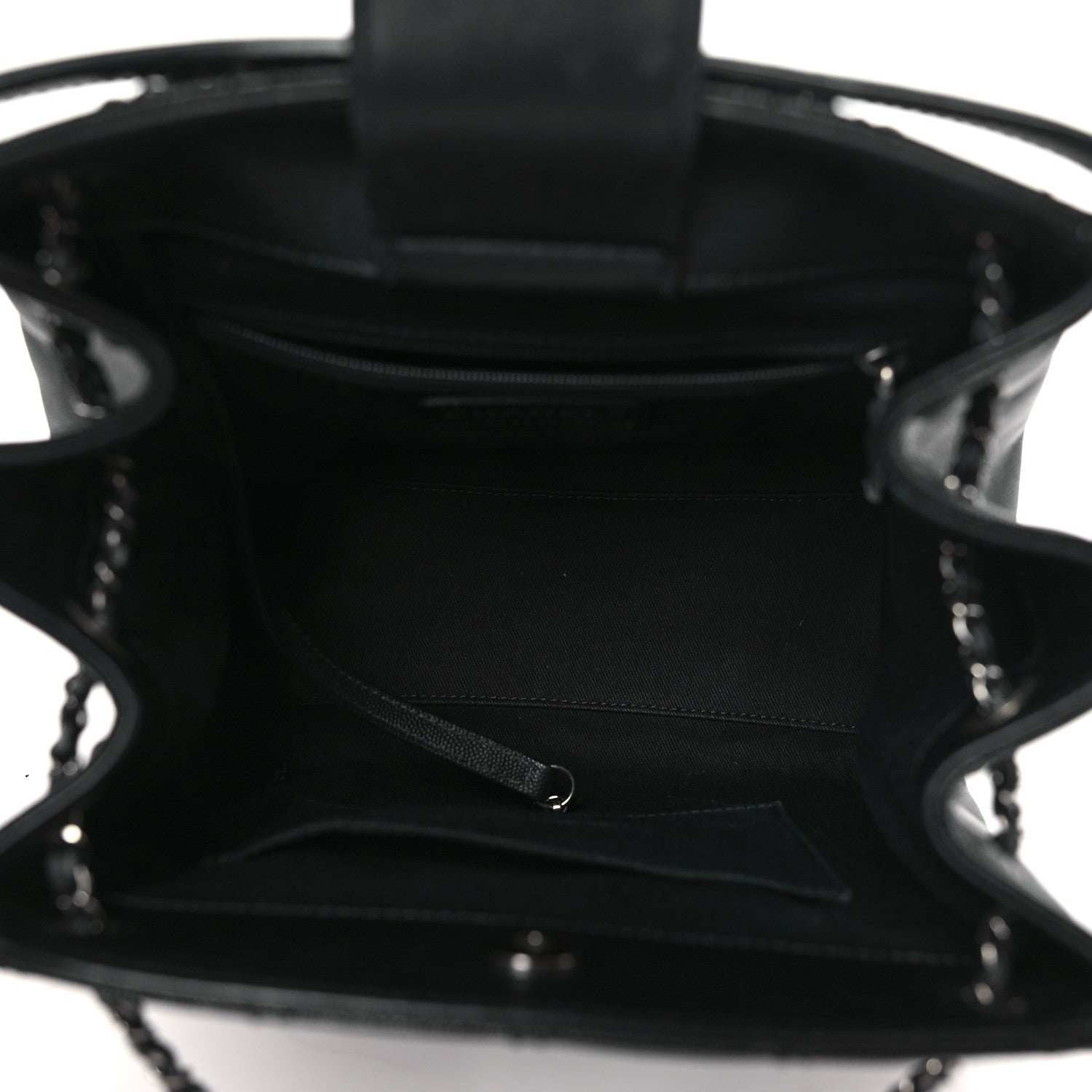 Caviar Quilted Medium CC Bucket Bag Black