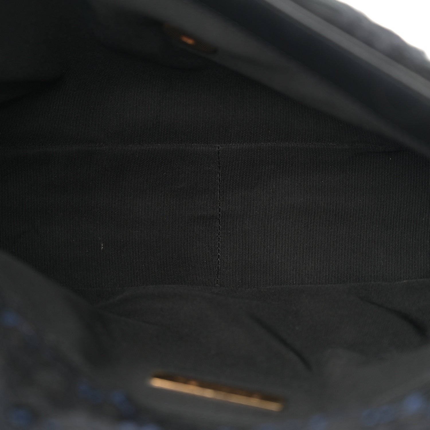 Tweed Quilted Large Chanel 19 Flap Black Navy Gold