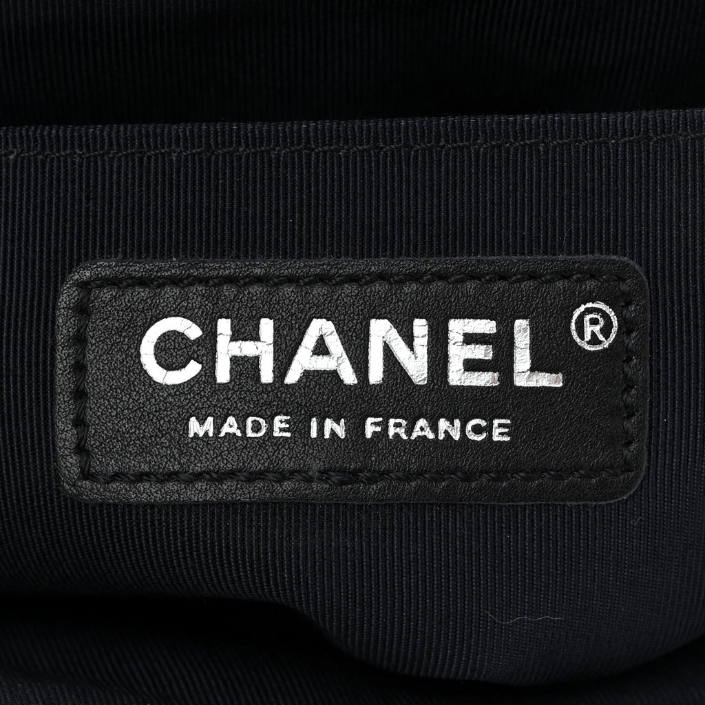 Calfskin Quilted Bi-Color Jumbo Flap Blue Black