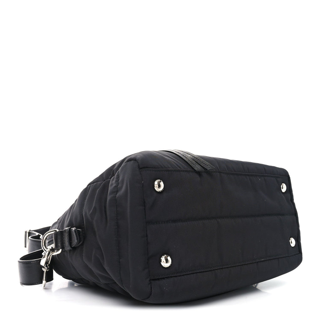 Tessuto Nylon Bomber Tote Black