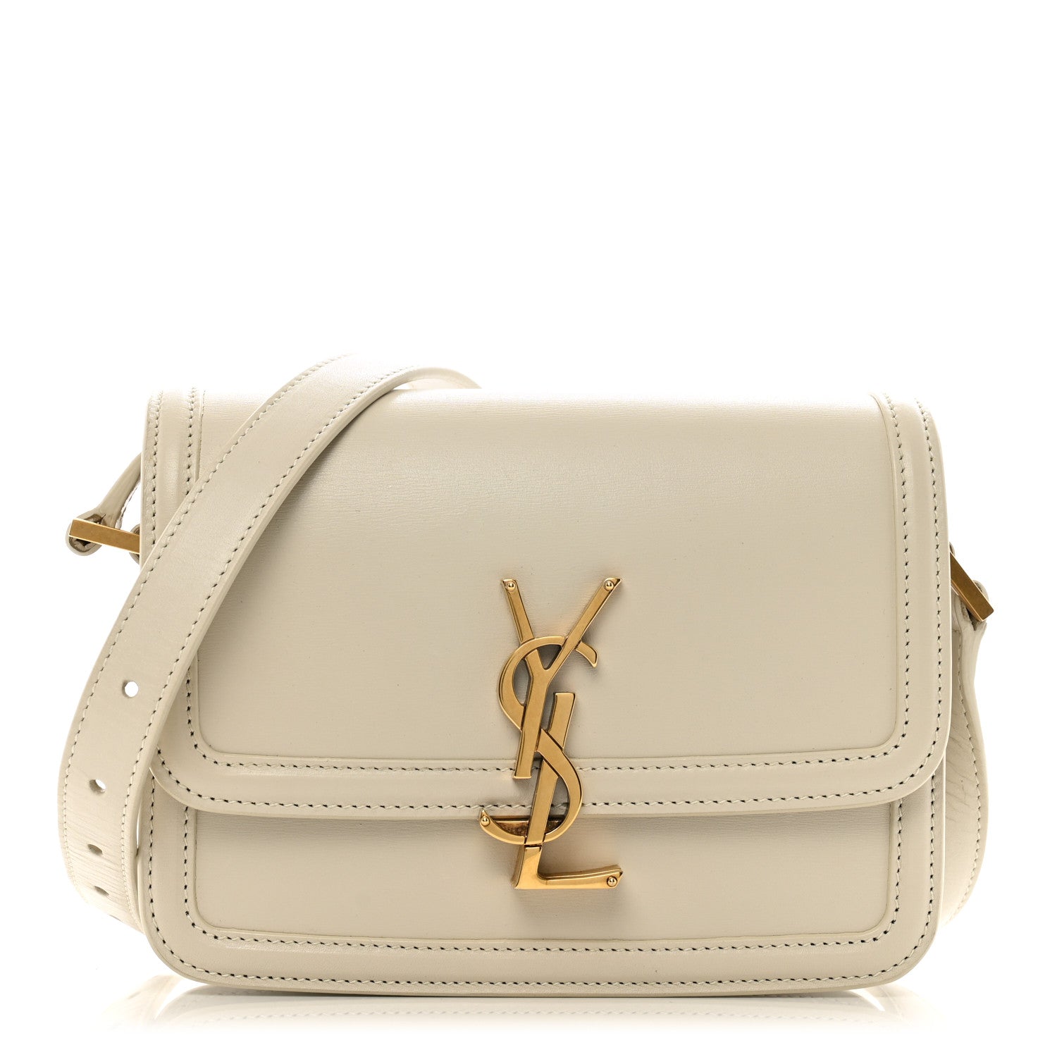 Smooth Calfskin Monogram Small Solferino Satchel  Blanc Vintage