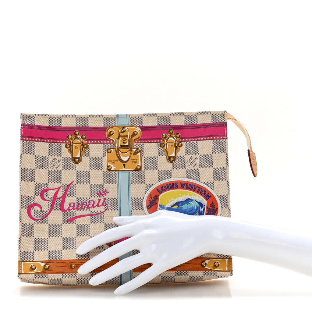 Damier Azur Summer Trunks Hawaii Toiletry Pouch 26