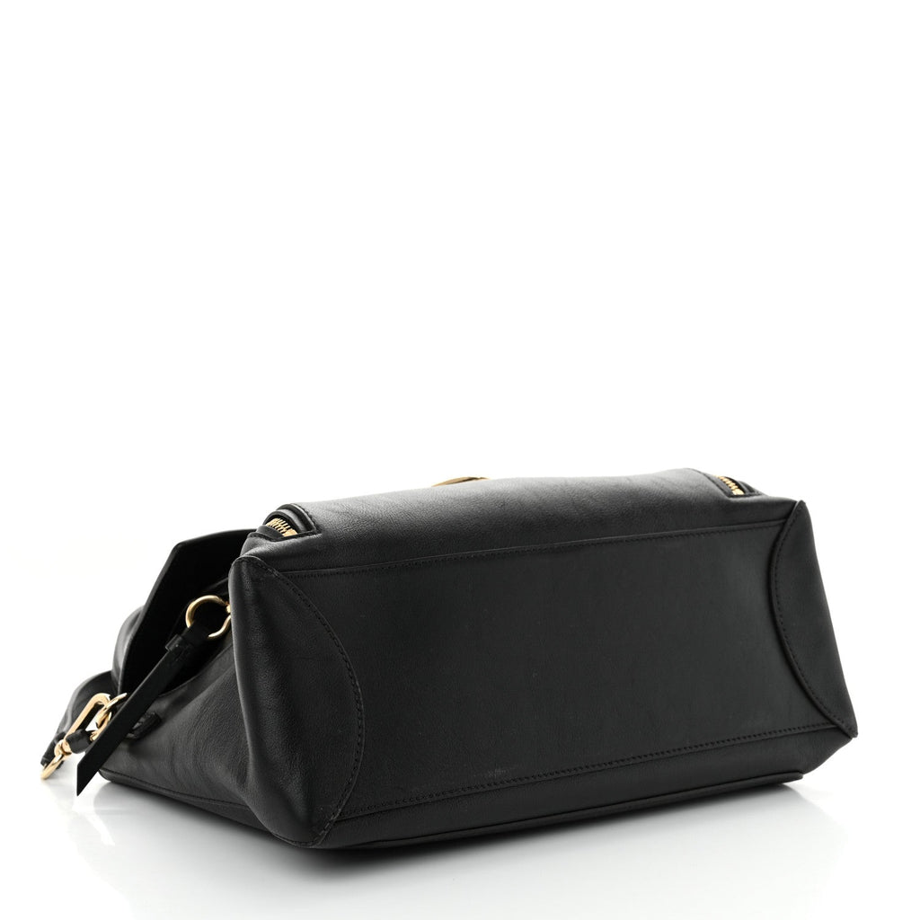 Calfskin Medium Faye Day Shoulder Bag Black