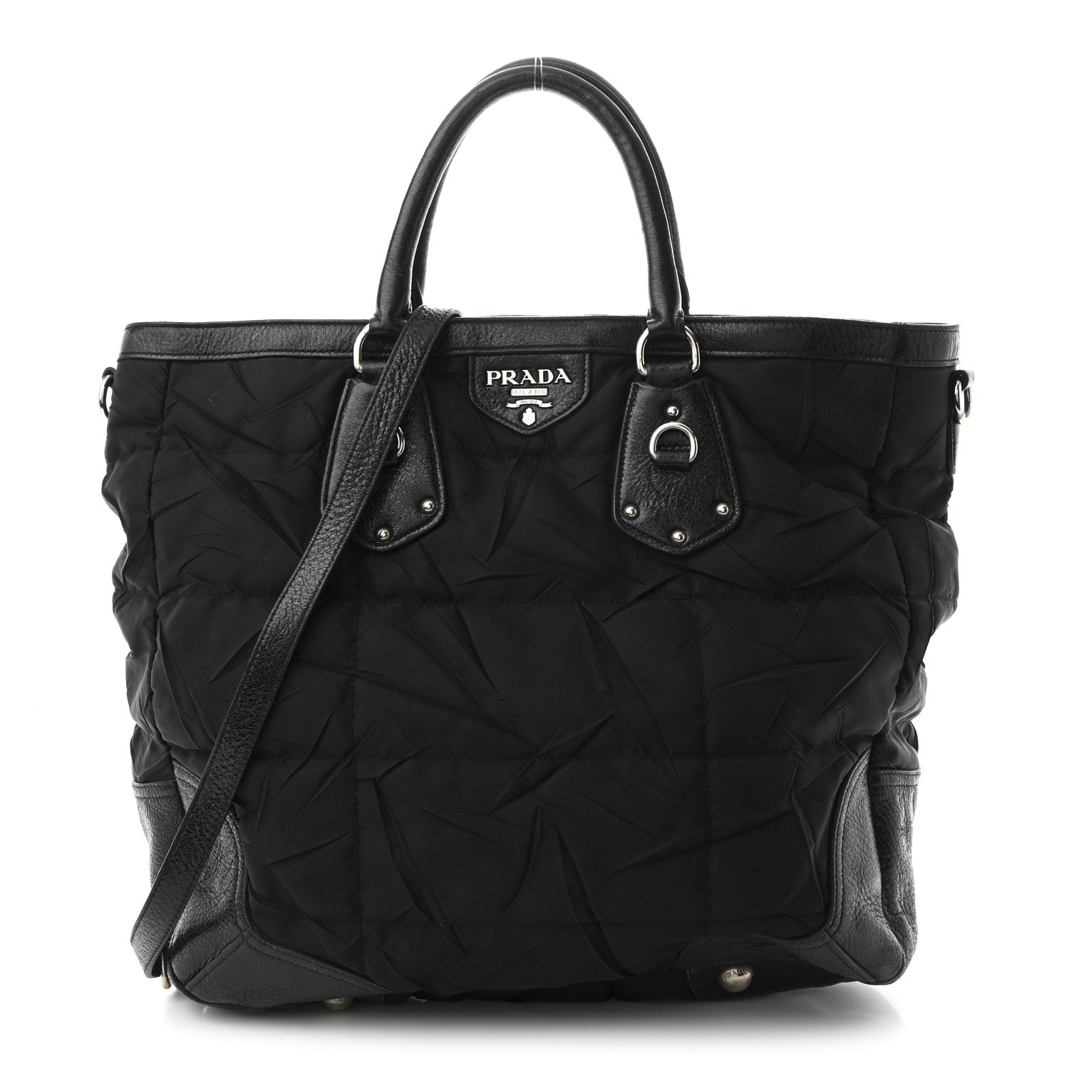 Tessuto Nylon Cervo Lux 24H Tote Black