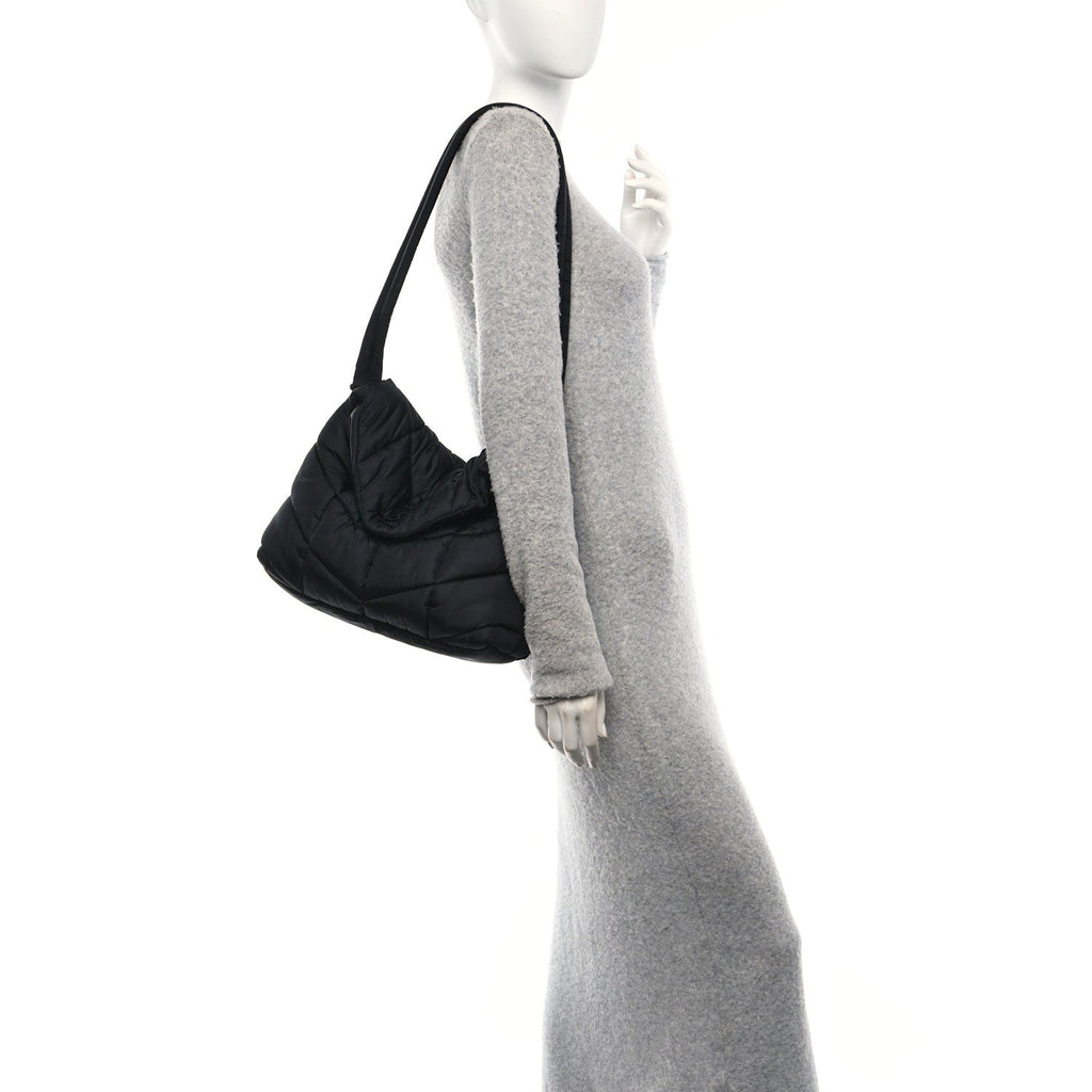 Econyl Nylon Lou Puffer Messenger Black
