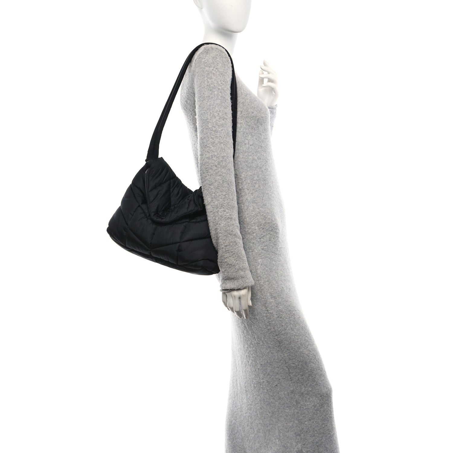 Econyl Nylon Lou Puffer Messenger Black