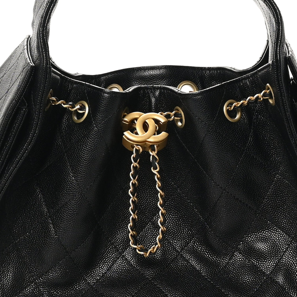 Caviar Quilted Small Chanel 25 Handbag Black