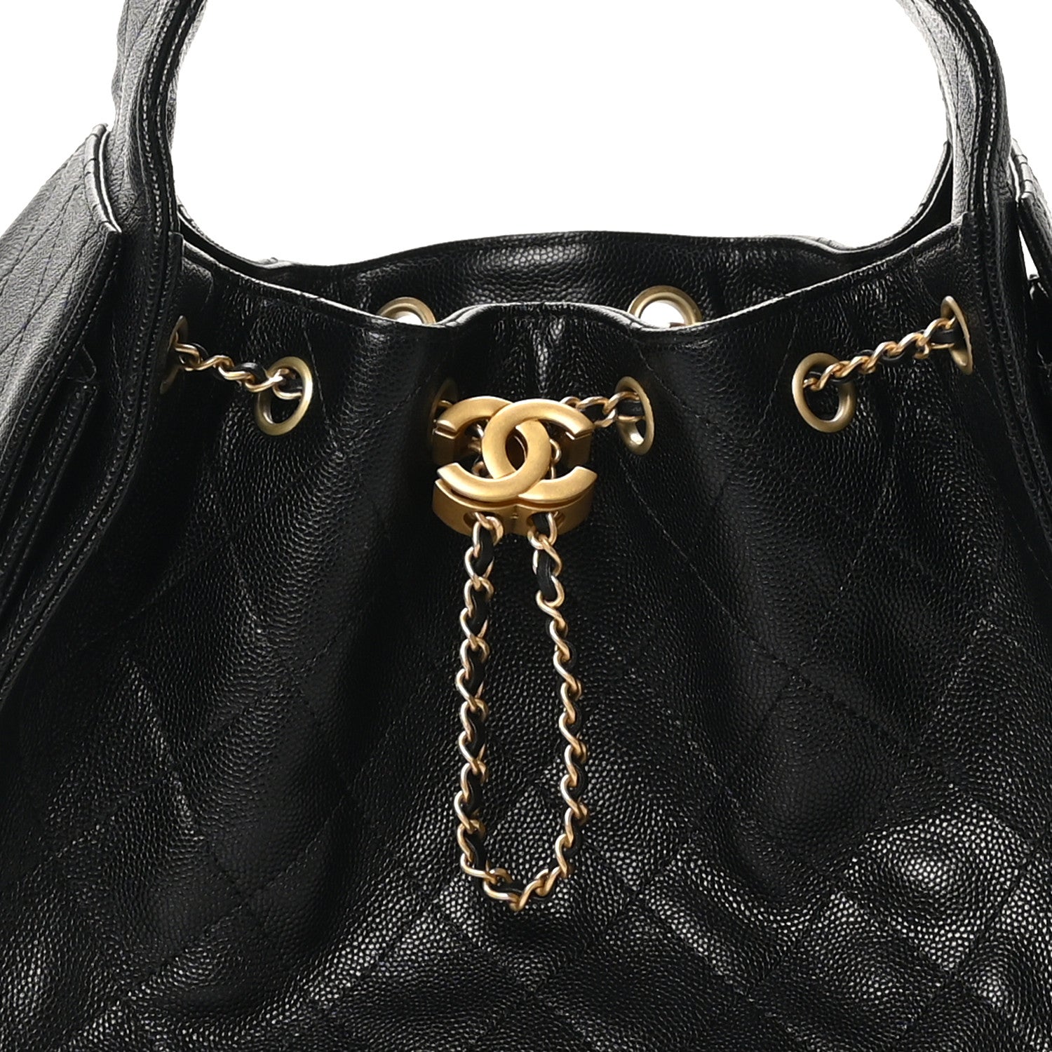 Caviar Quilted Small Chanel 25 Handbag Black