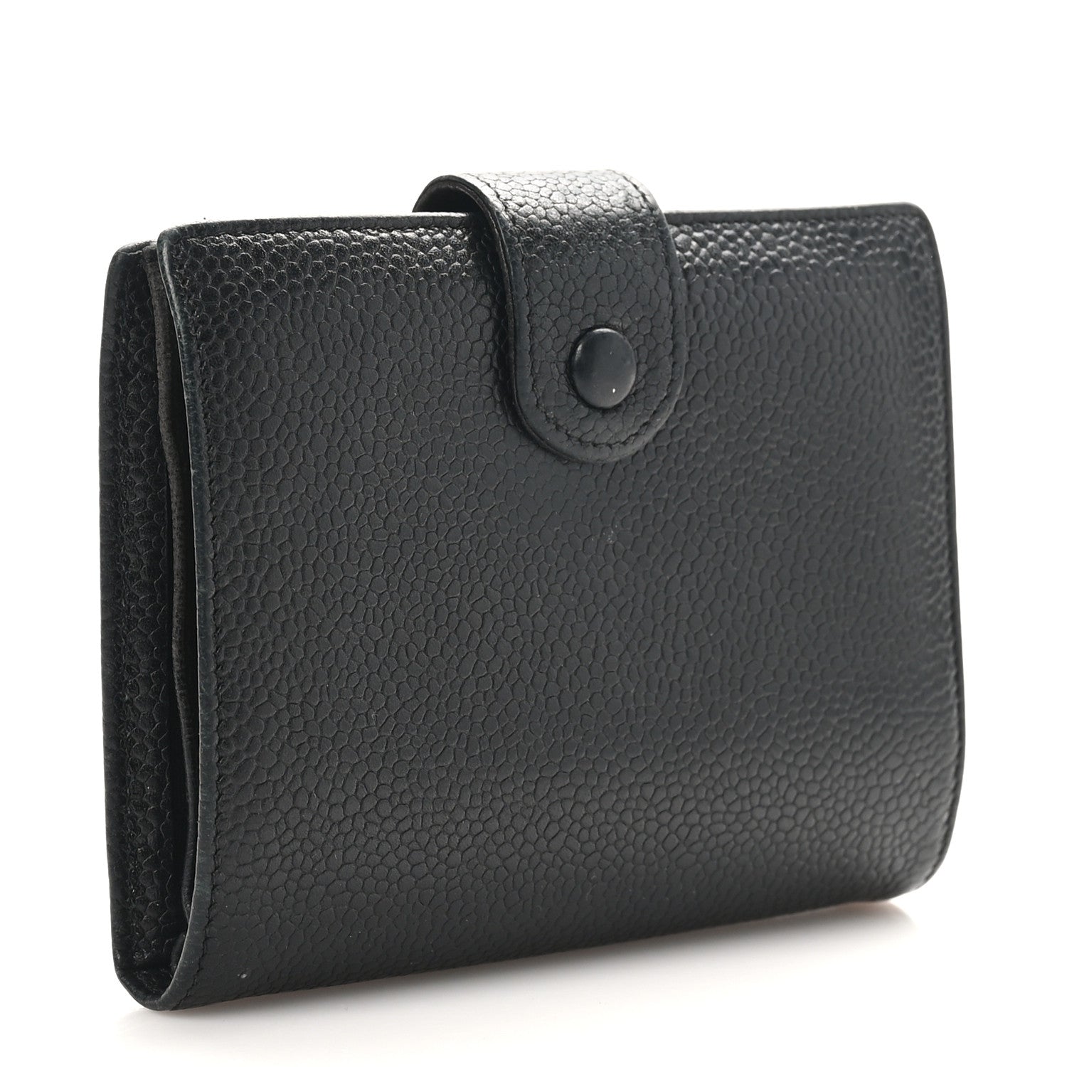 Caviar Timeless CC Compact French Wallet Black