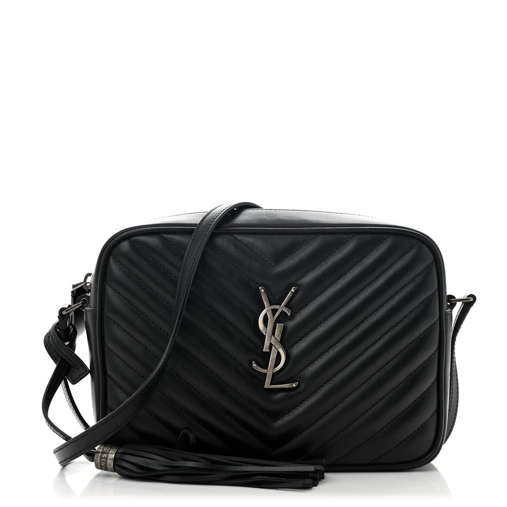 Calfskin Matelasse Monogram Lou Camera Bag Black