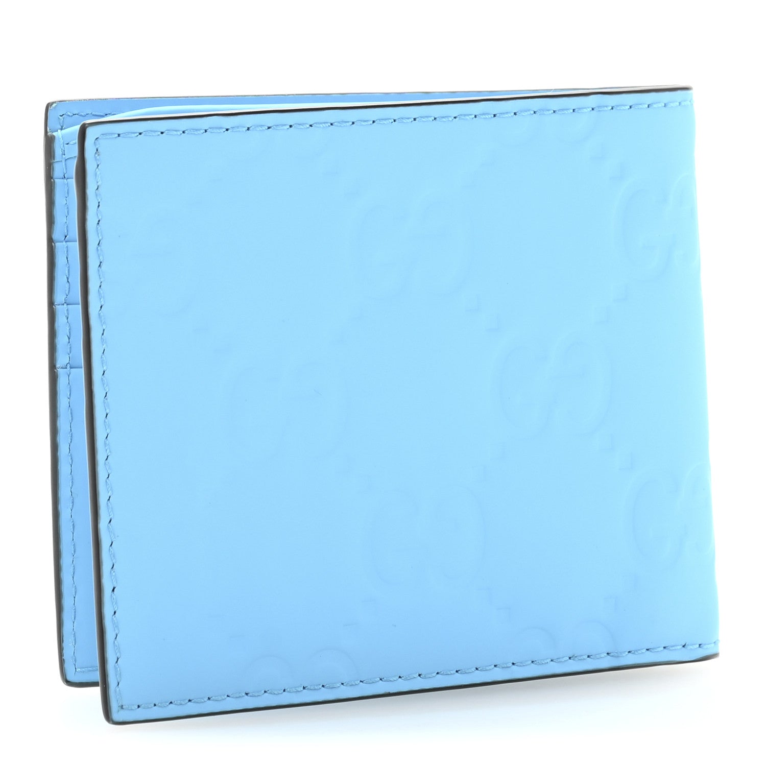 Rubber Effect GG Embossed Bi-Fold Wallet Bright Splash