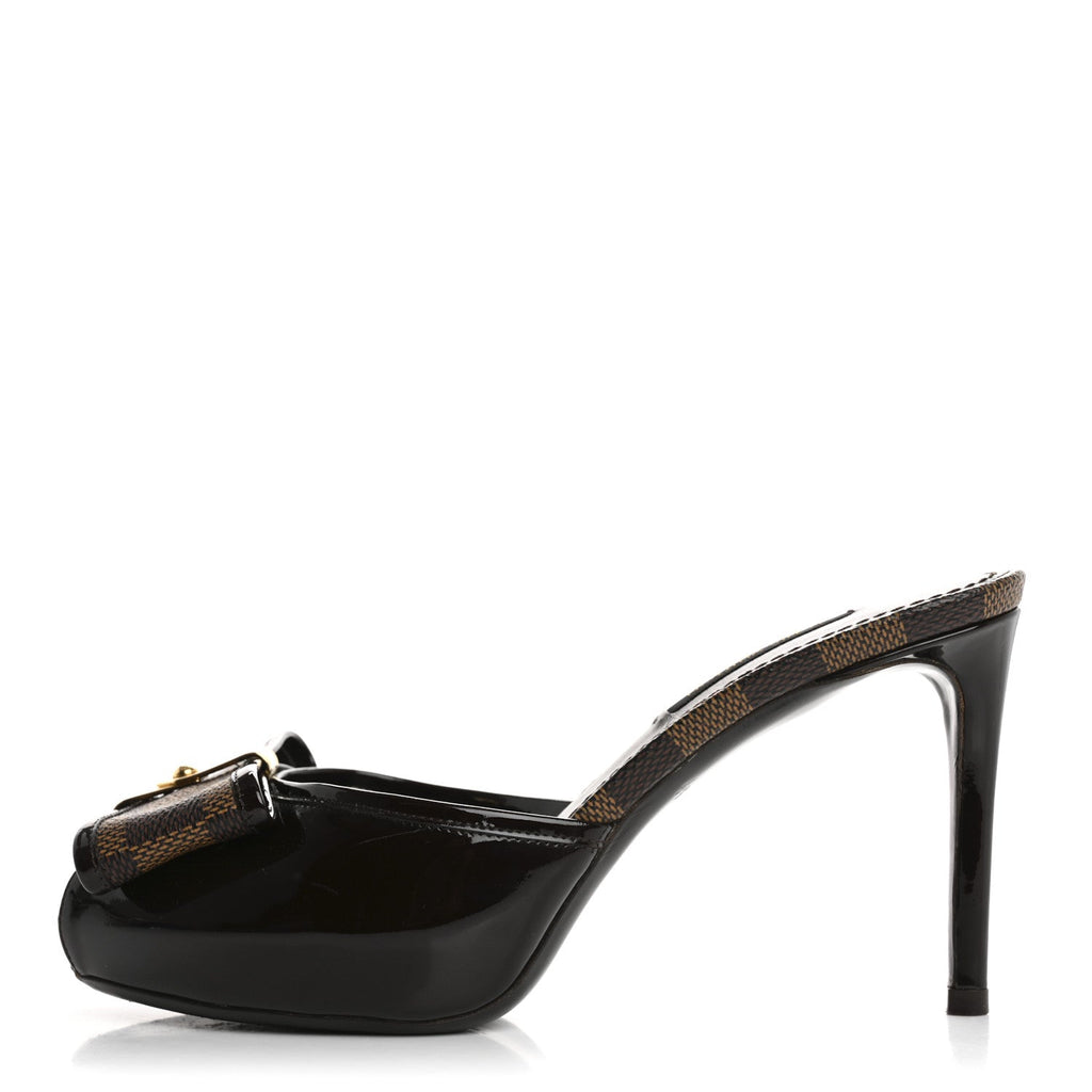 Damier Ebene Patent Valentine Mules 35