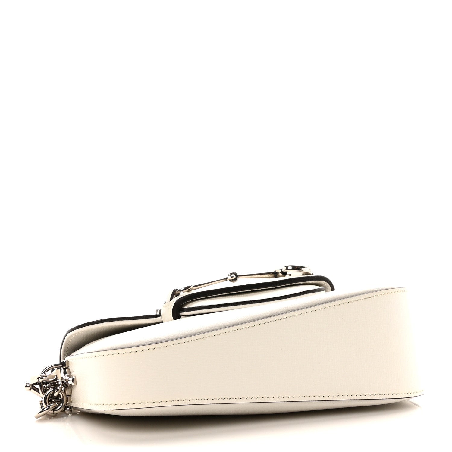 Calfskin Mini Horsebit 1955 Asymmetric Shoulder Bag Great White
