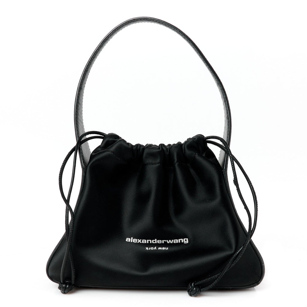 Lambskin Nylon Small Ryan Bag Black