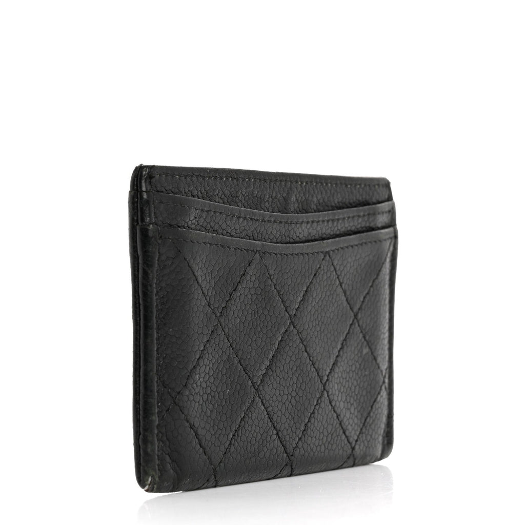 Caviar Quilted  Holder Black