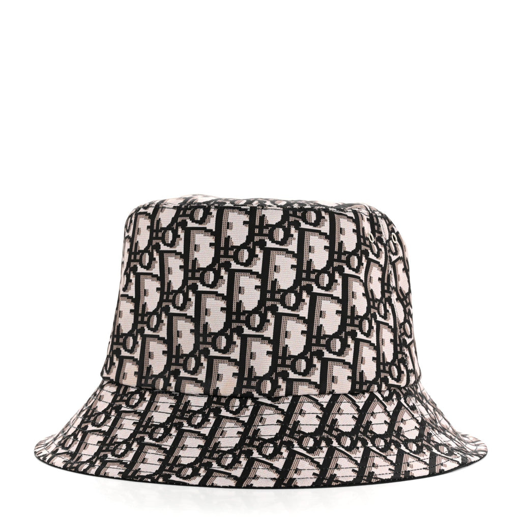Nylon Oblique Reversible Teddy-D Brim Bucket Hat Beige
