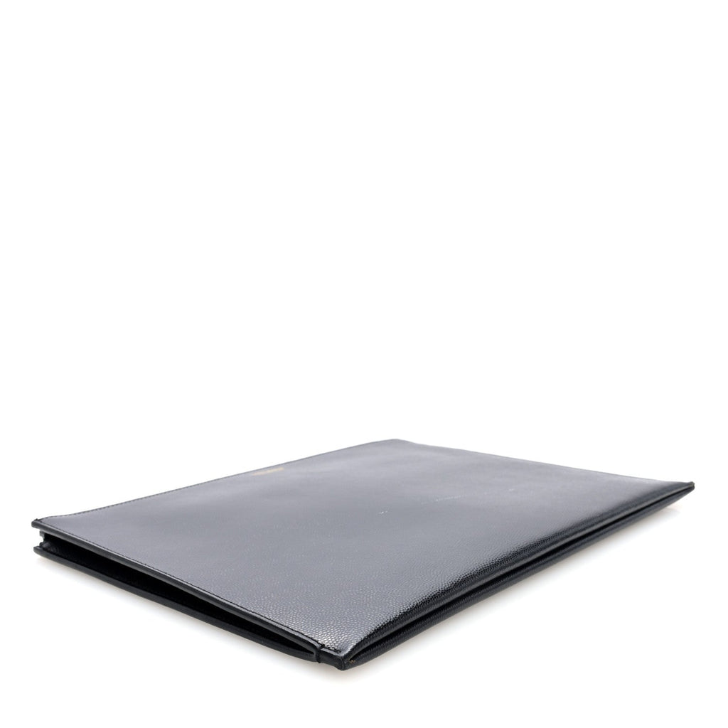 Grain de Poudre Zipped Document Holder Black