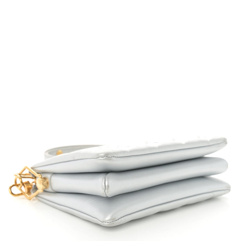 Lambskin Embossed Monogram Coussin BB Silver
