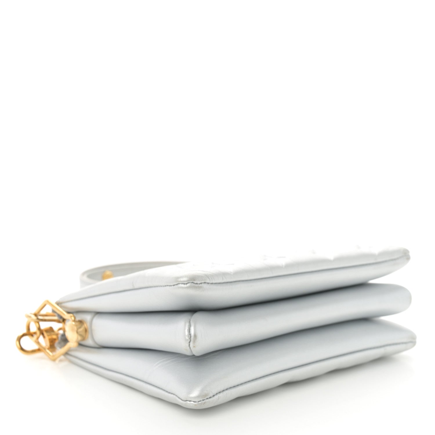 Lambskin Embossed Monogram Coussin BB Silver