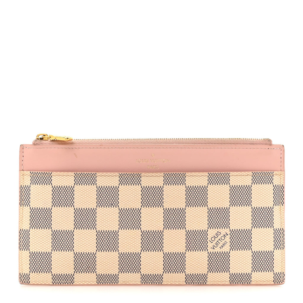 Damier Azur Slim Purse Rose Ballerine