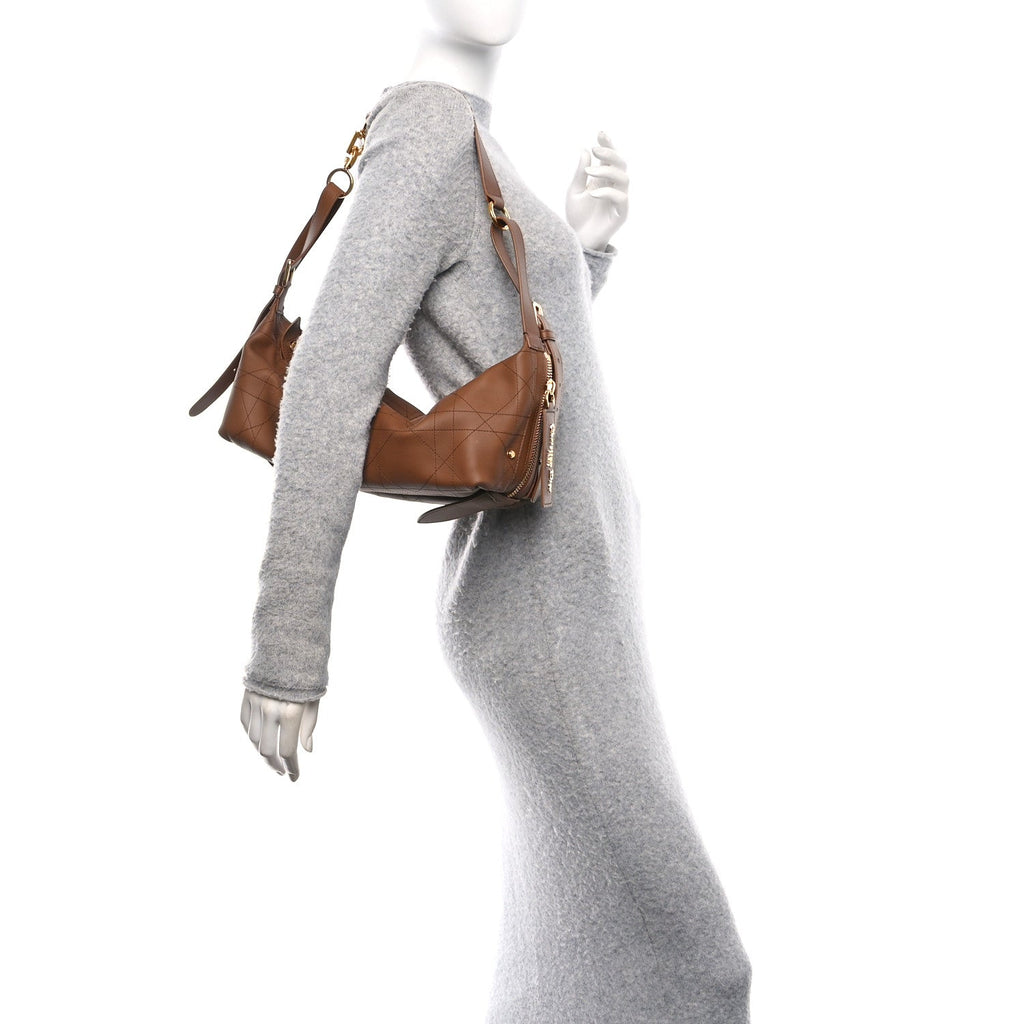 Calfskin Macrocannage Medium D-Journey Bag Camel