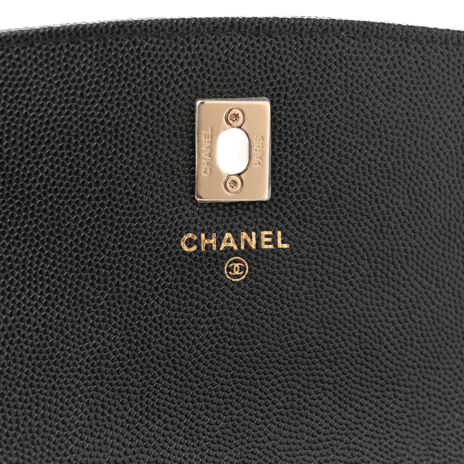 Caviar Quilted Trendy Handle Clutch With Chain Black