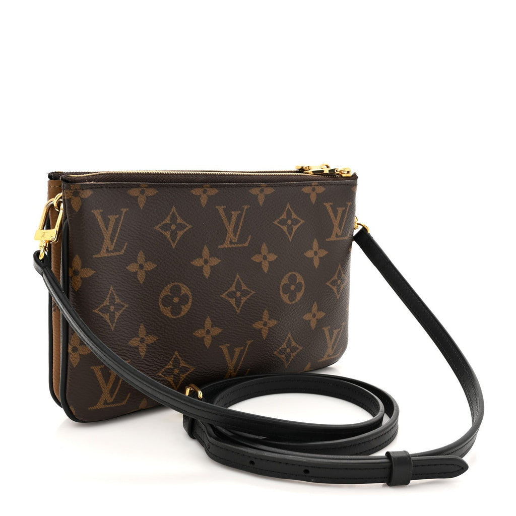 Reverse Monogram Giant Double Zip Pochette