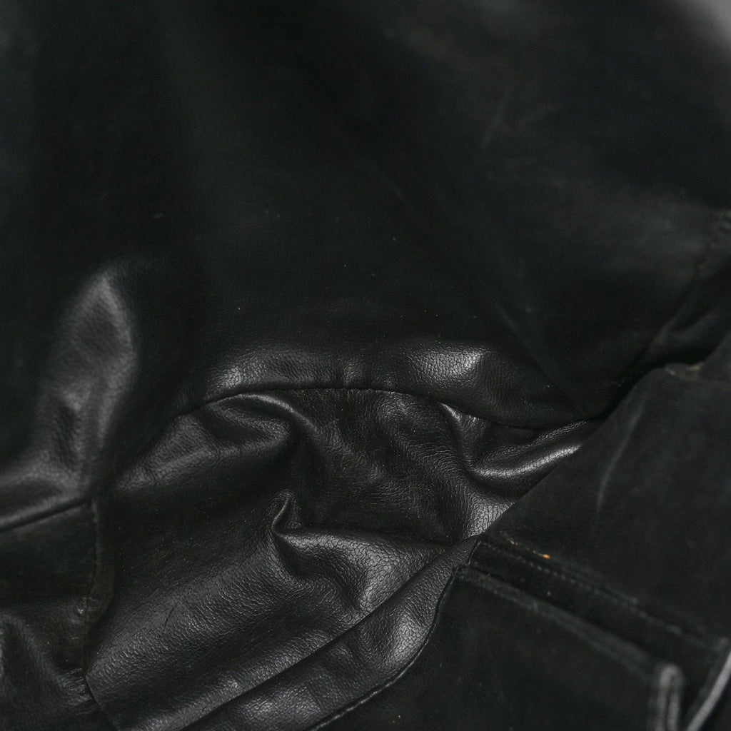 Lambskin Surpique Chevron Small Tote Black