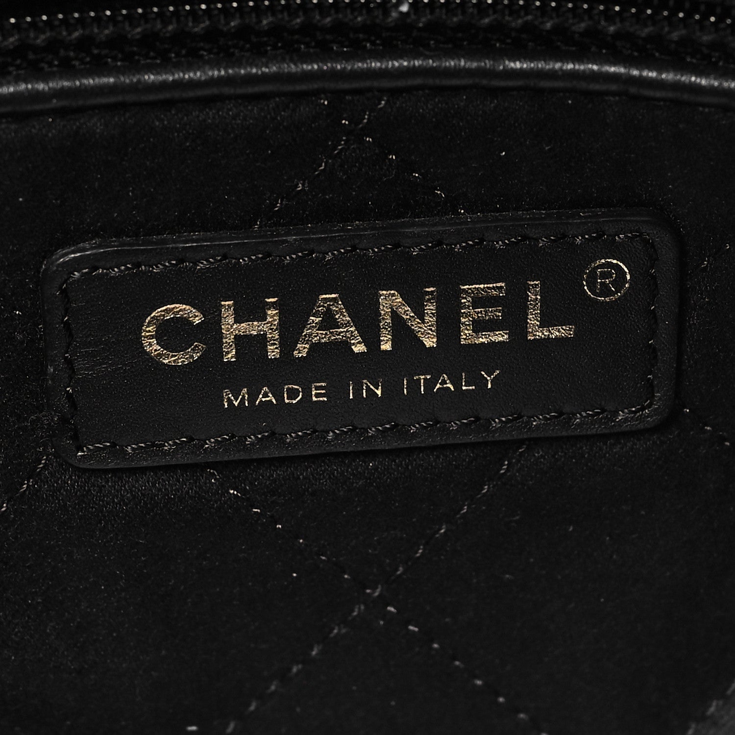 Shiny Calfskin Quilted Small Chanel 22 Black