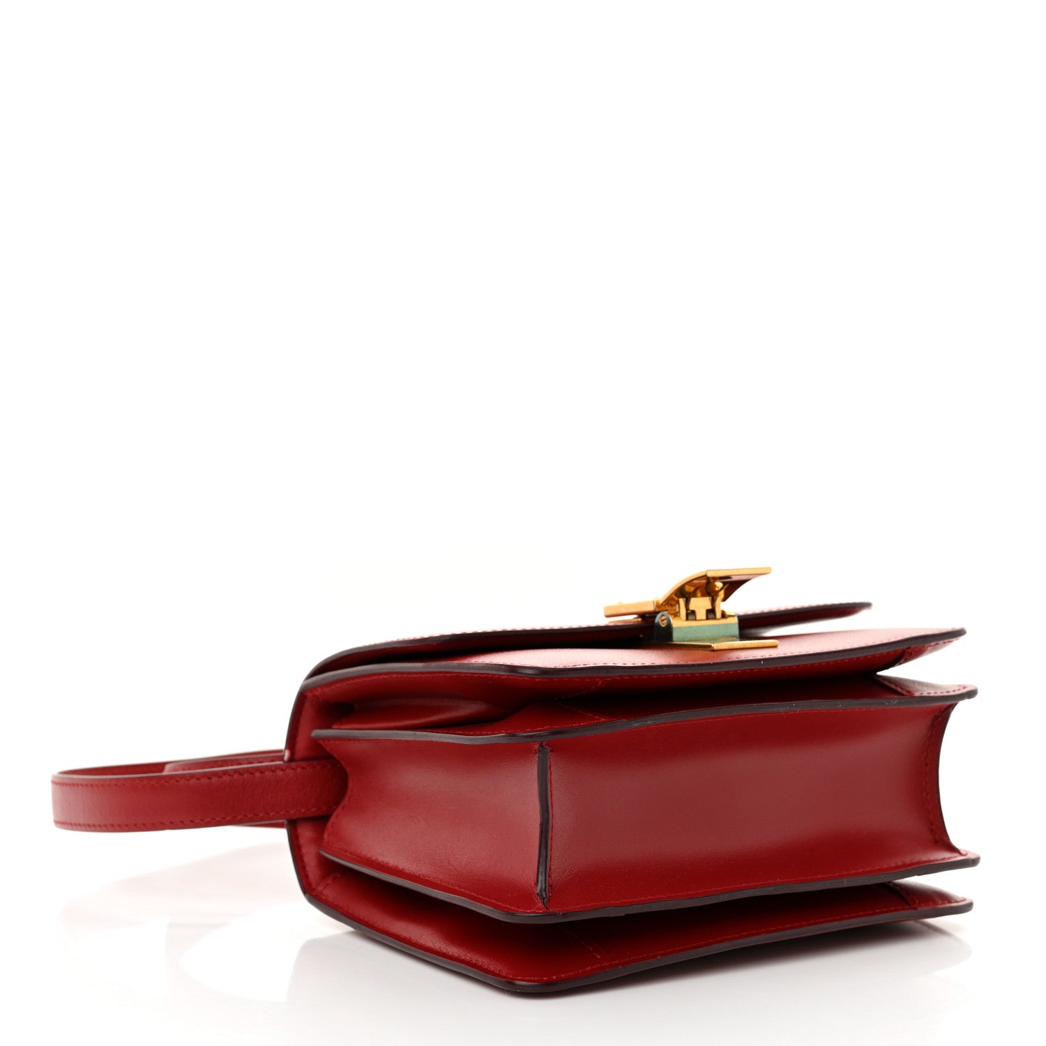 Smooth Calfskin Small Classic Box Flap Bag Red