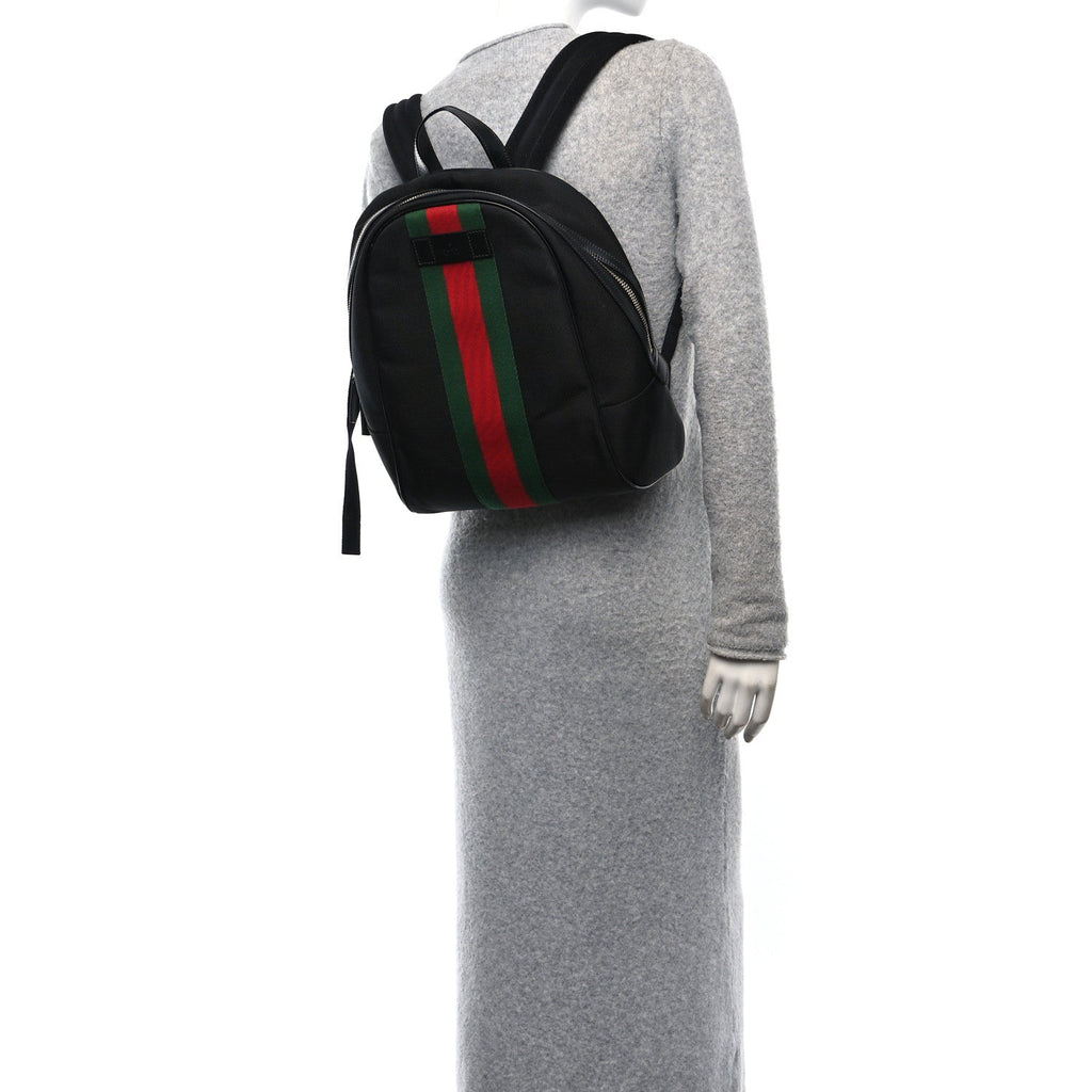 Techno Canvas Web Backpack Black