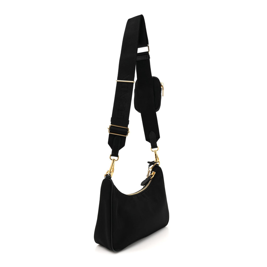 Re-Nylon Saffiano Re-Edition 2005 Shoulder Bag Black