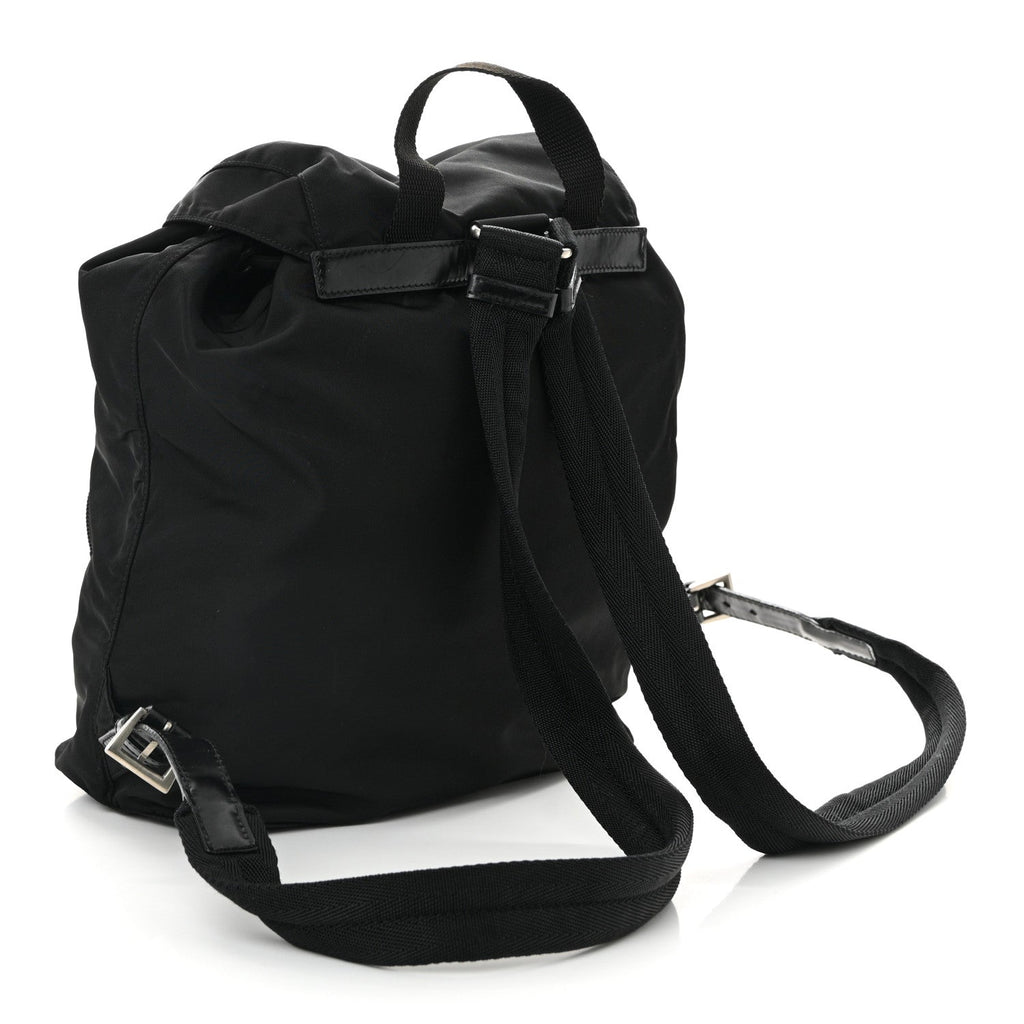 Tessuto Nylon Vela Cinch Backpack Black