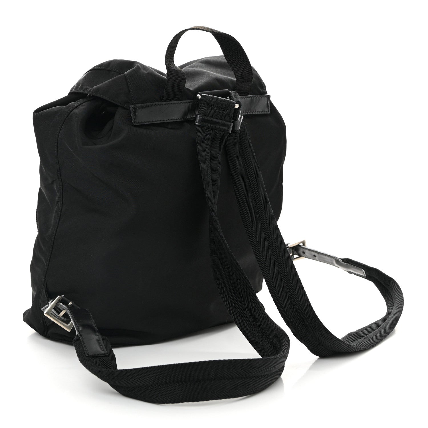 Tessuto Nylon Vela Cinch Backpack Black
