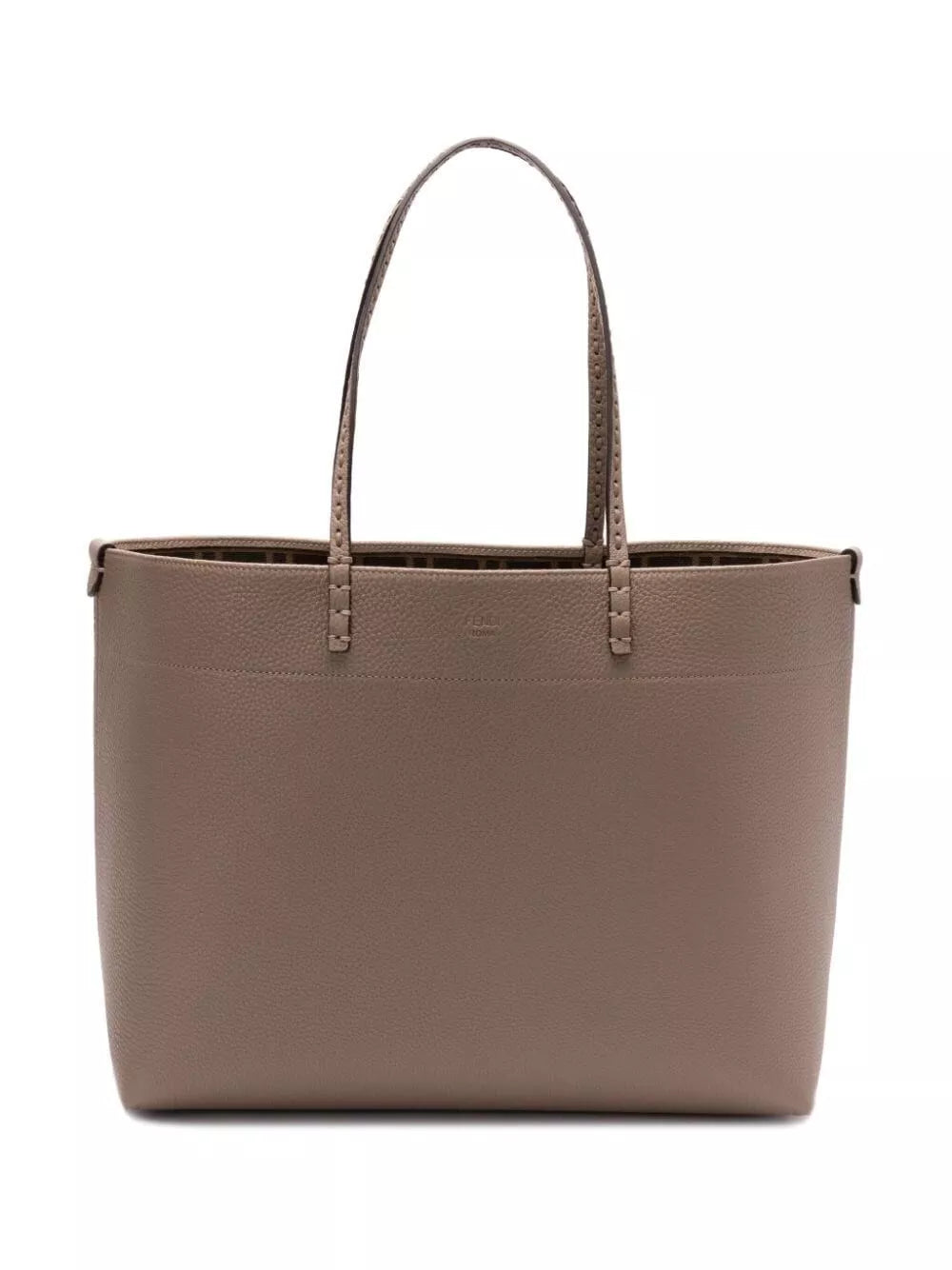 medium roll bag with macro topstitching