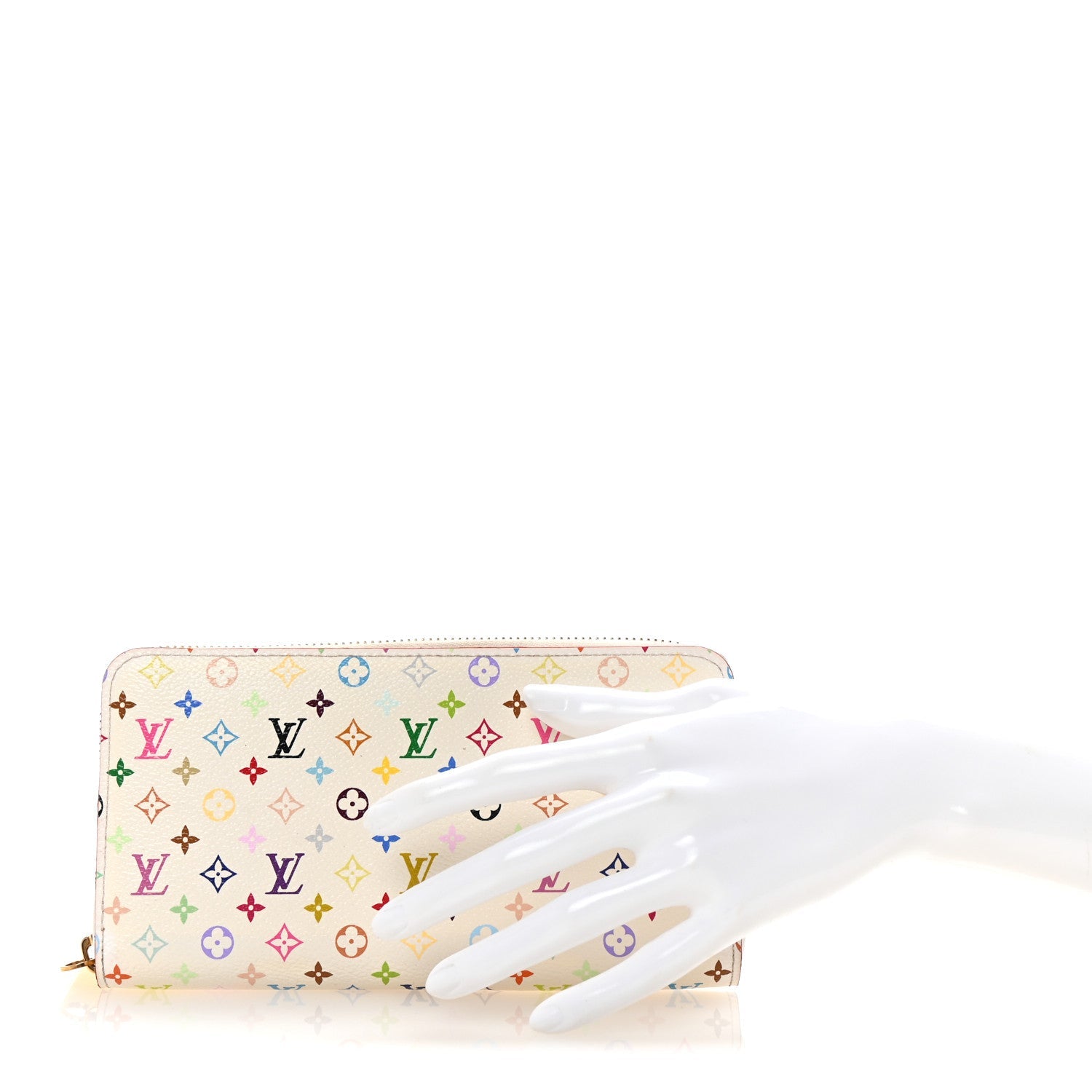 Monogram Multicolor Zippy Wallet White Litchi