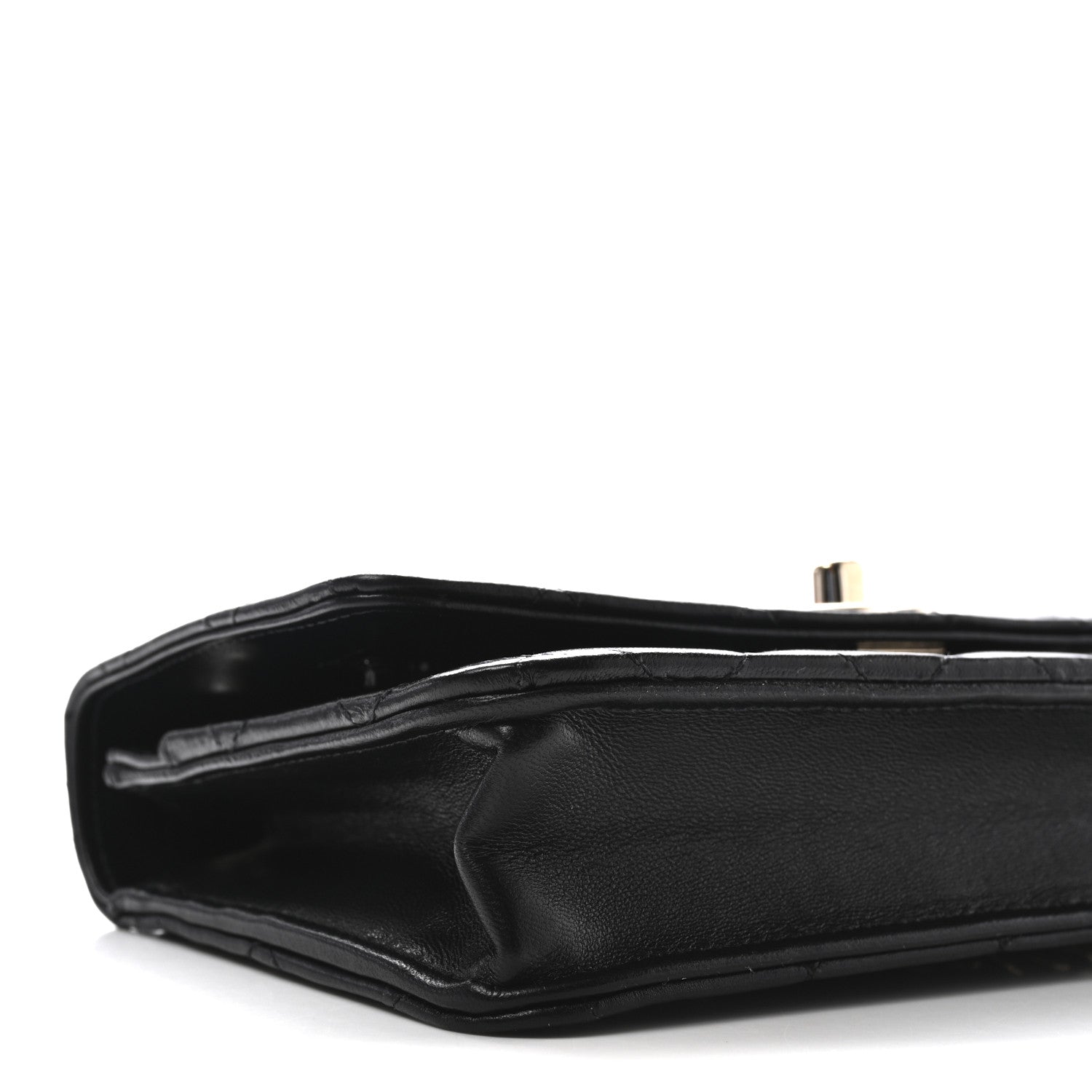 Lambskin Quilted Trendy CC Wallet On Chain WOC Black