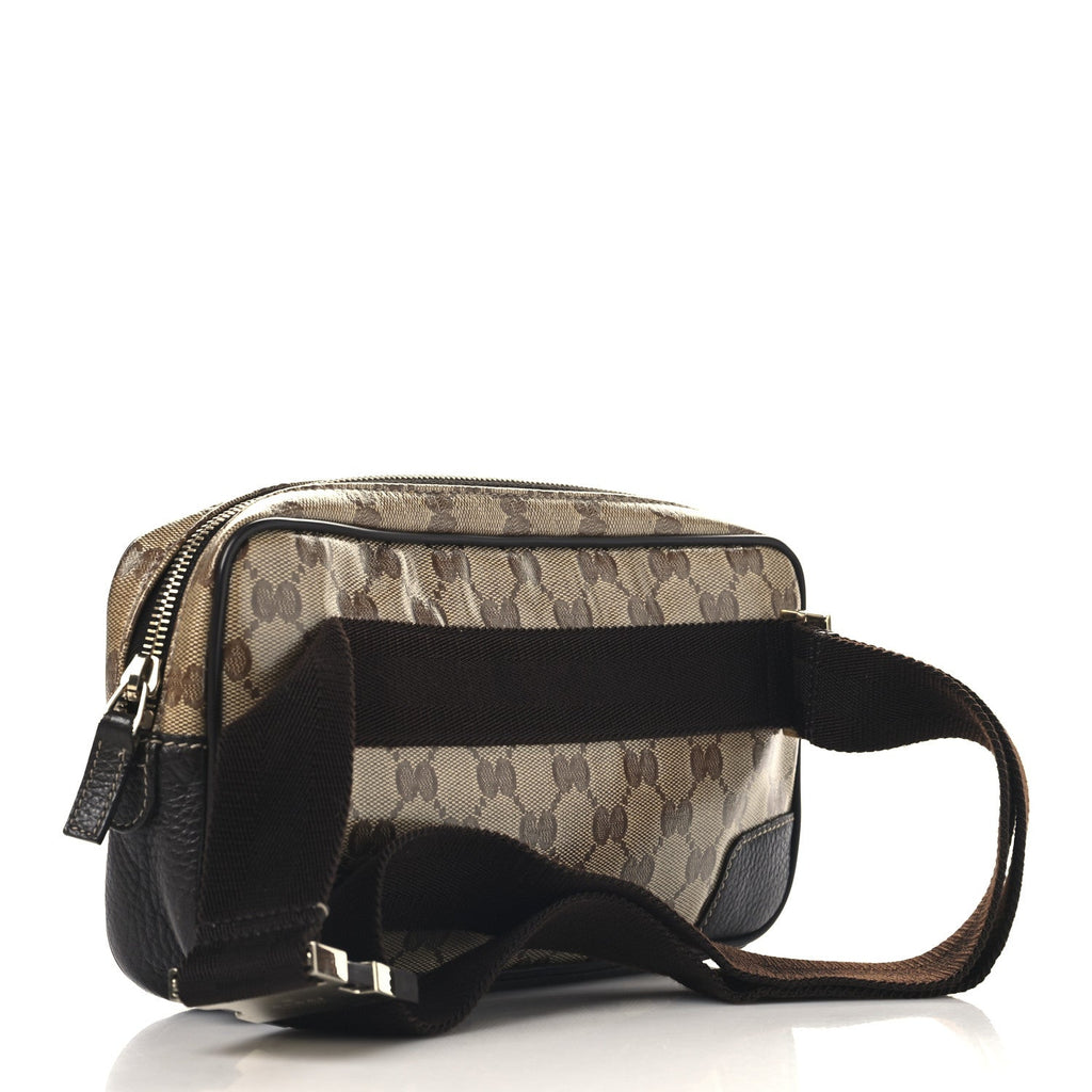 Crystal Monogram Belt Bag Brown