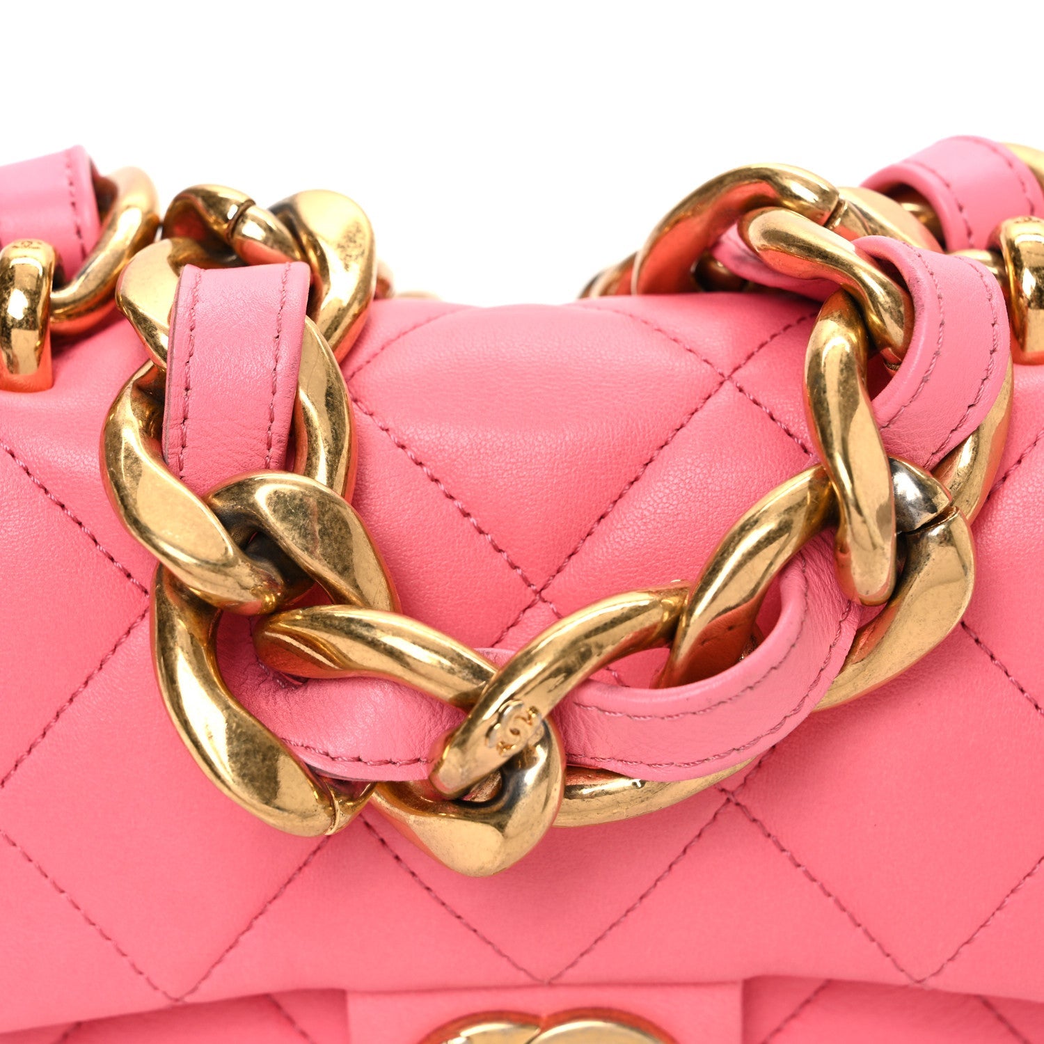 Lambskin Quilted Mini Funky Town Flap Pink