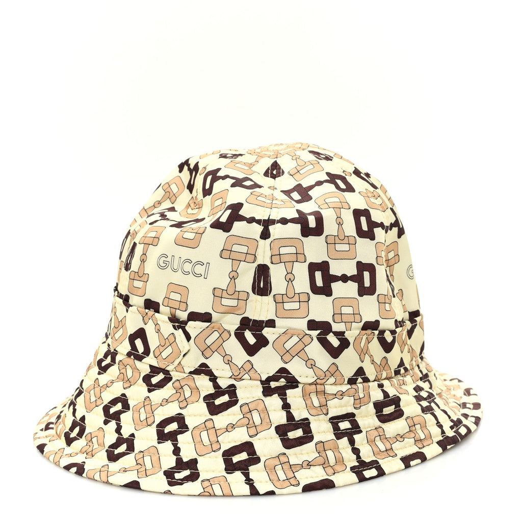 New Canvas Horsebit Alina Bucket Hat M Beige Multicolor
