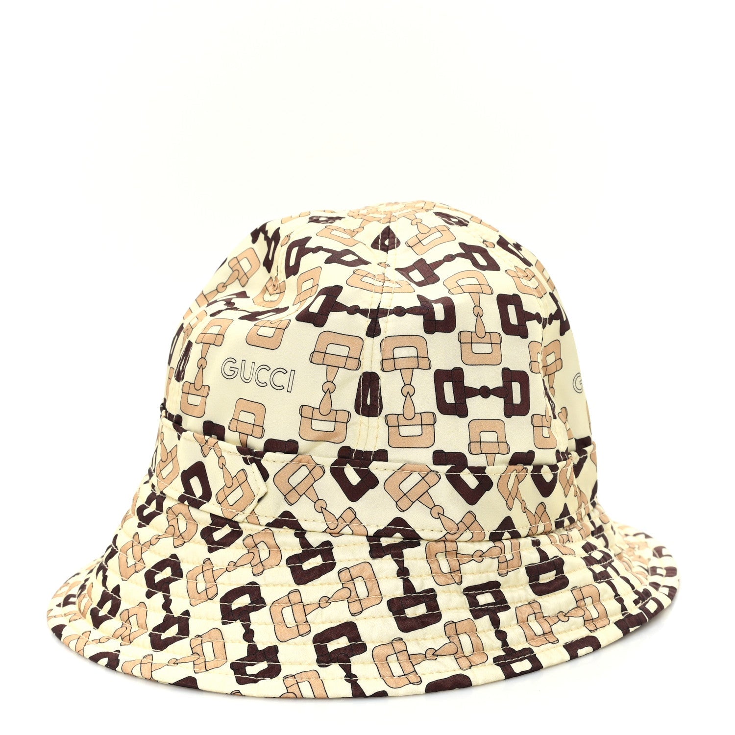 New Canvas Horsebit Alina Bucket Hat M Beige Multicolor